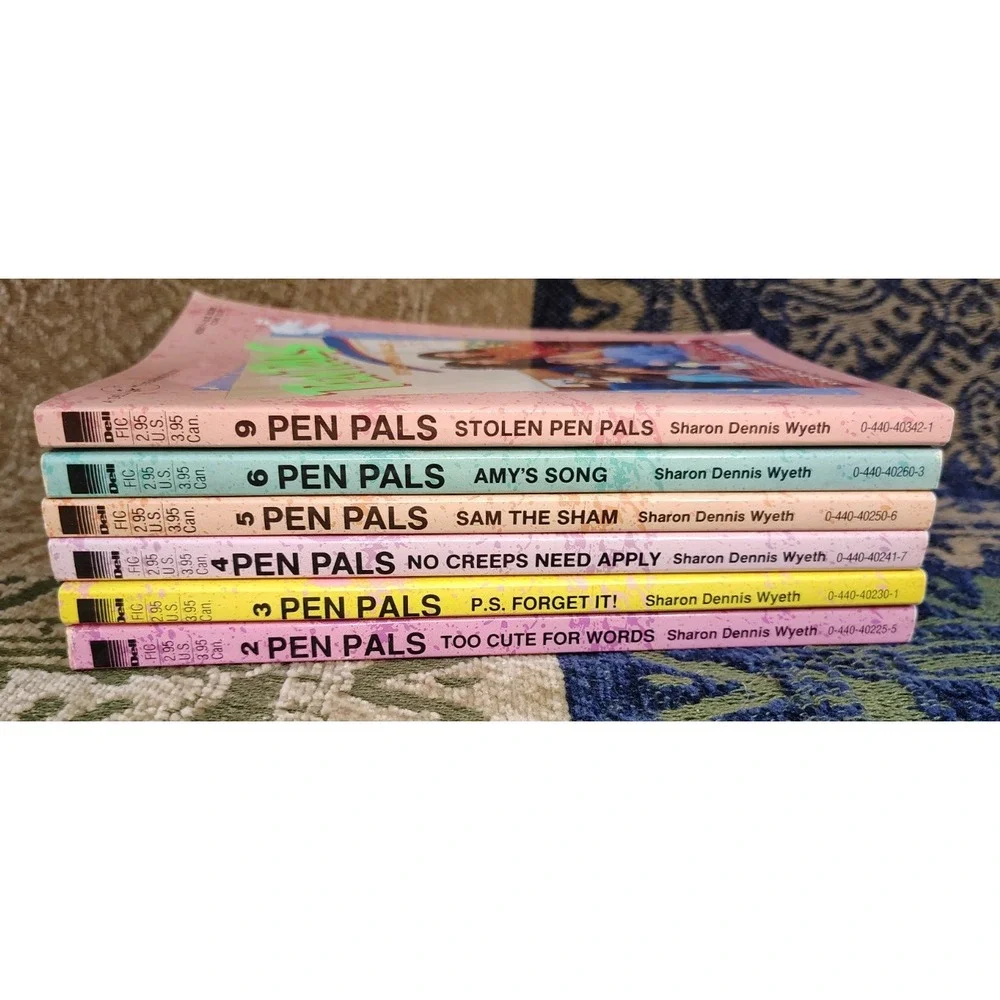 Vintage Pen Pals Book Lot of 6 Sharron Dennis Wyeth 2,3,4,5,6, &‎ 9